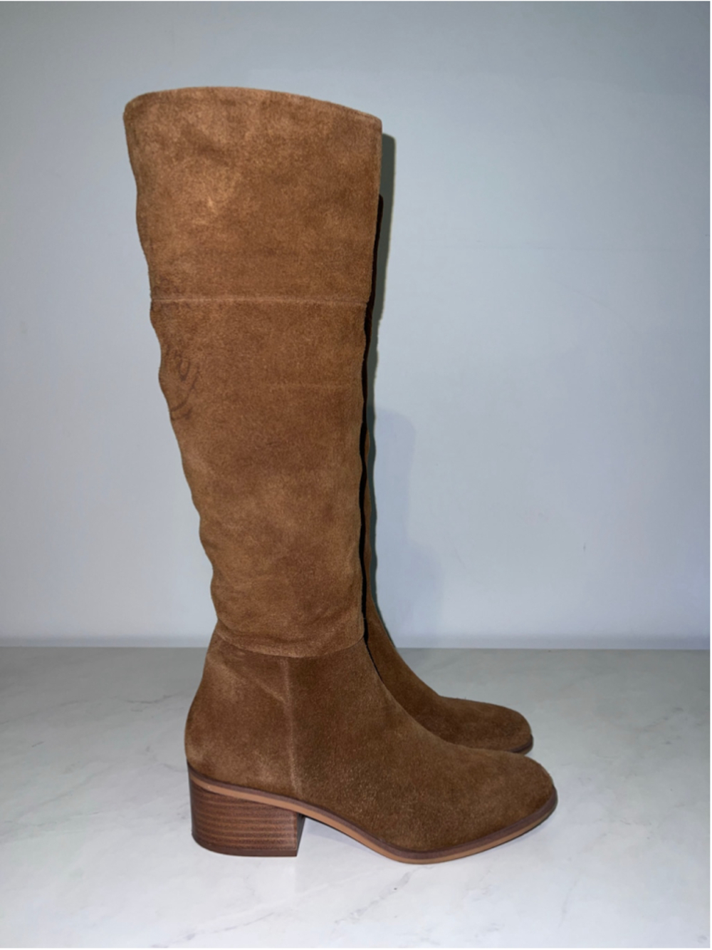 Steve Madden Brown Suede Genuine Leather Over the Knee Boots 8.5